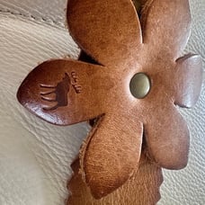 Abercrombie & Fitch Genuine leather Flowers belt