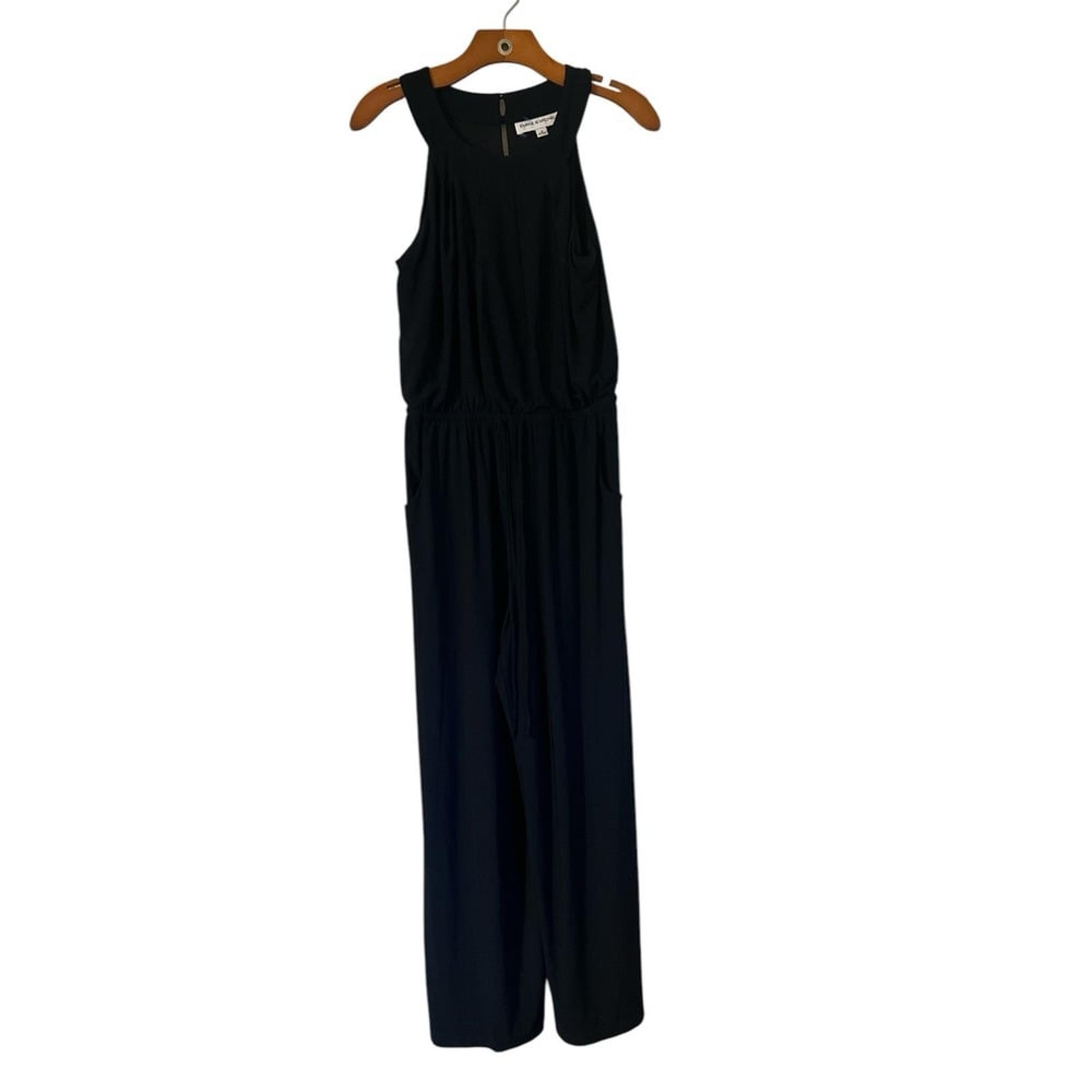 EMMA and MICHELE Navy One Piece Jumpsuit Romper Large Classic Style Size Small