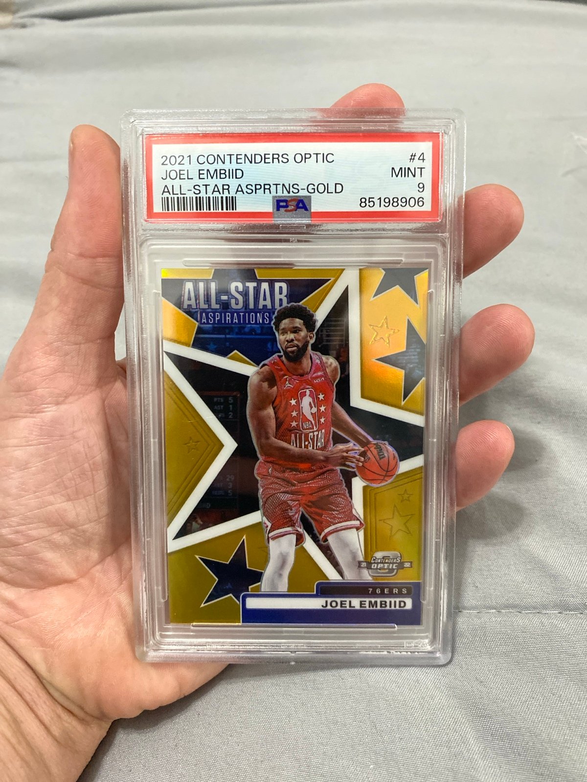 2021 CONTENDERS OPTIC JOE EMBIID MINT 9 1/10