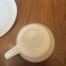 Vintage Anchor Hocking Fire King Milk Glass Red Rose Flower Tea Cup & Saucer