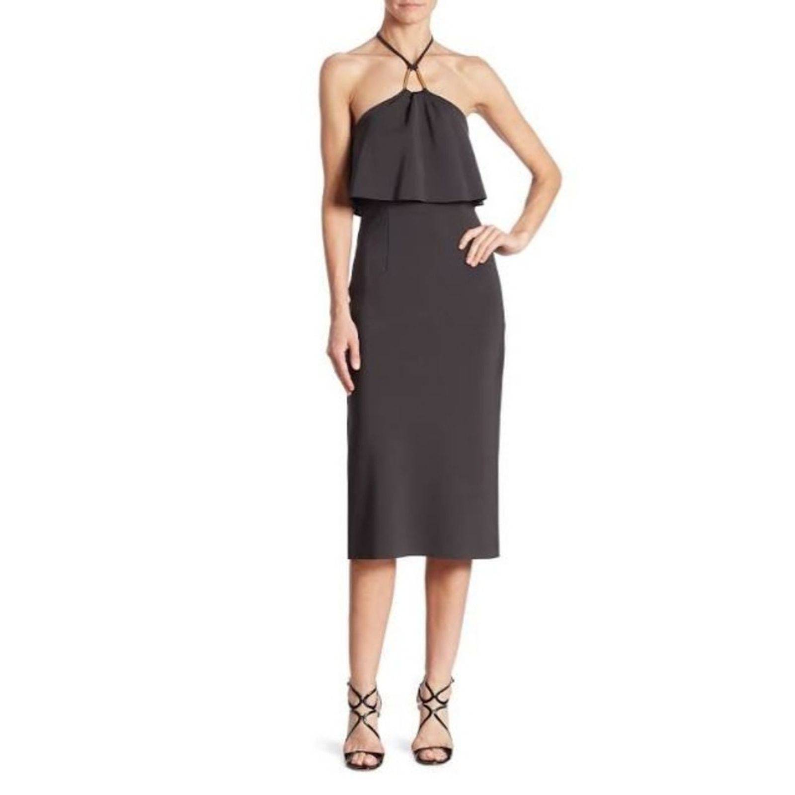 NWT Trina Turk sexy black halter neck 0