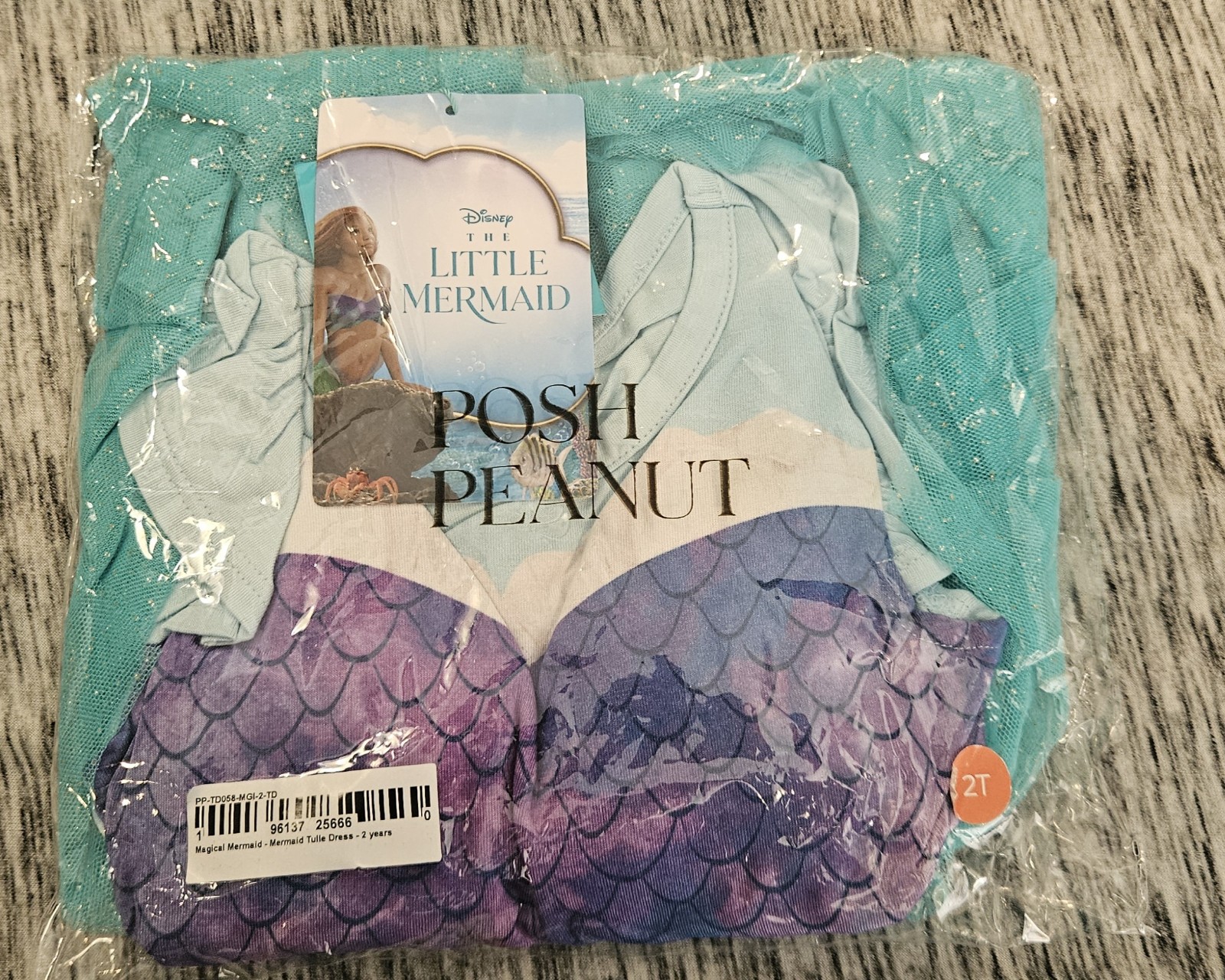 Posh Peanut The Little Mermaid Magical Mermaid Tulle Dress Size 2T