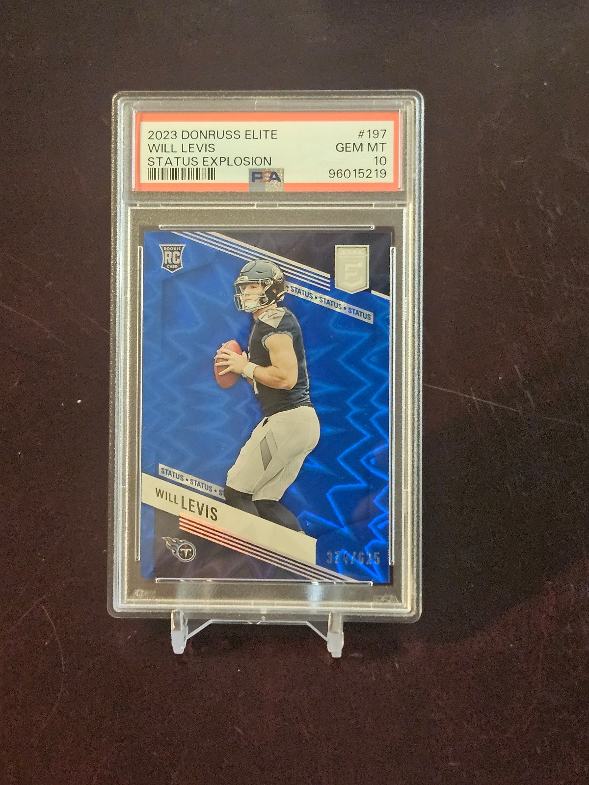 WILL LEVIS # 197 RC STATUS EXPLOSION  Blue #/625 2023 DONRUSS ELITE PSA 10