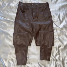 Free People Brown Leather Pants