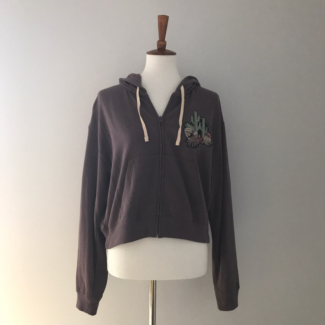 VS Pink Cactus Sequin Full Zip Hoodie