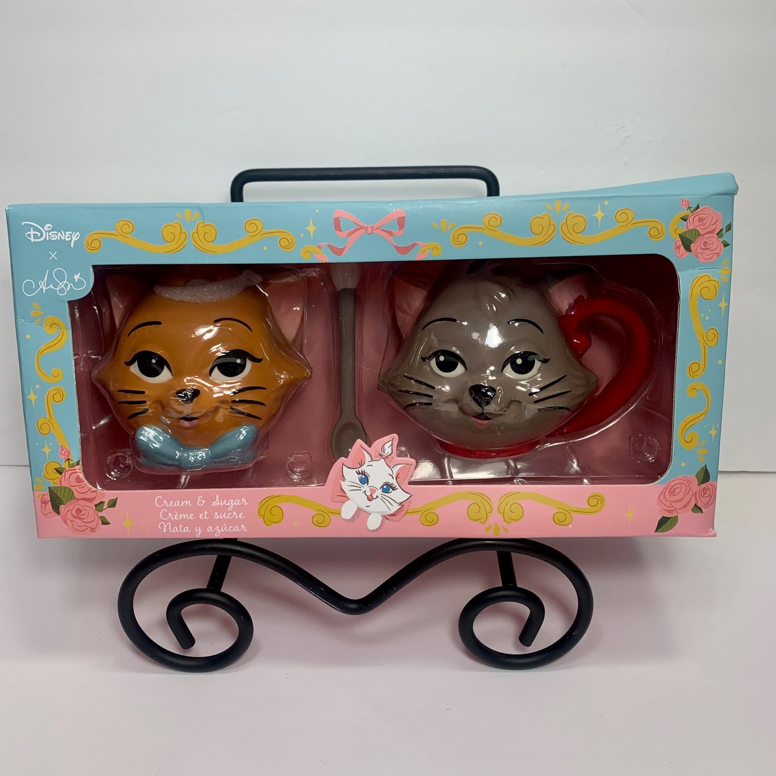 NWT. Disney Aristocats cream & sugar set. Adorable porcelain set