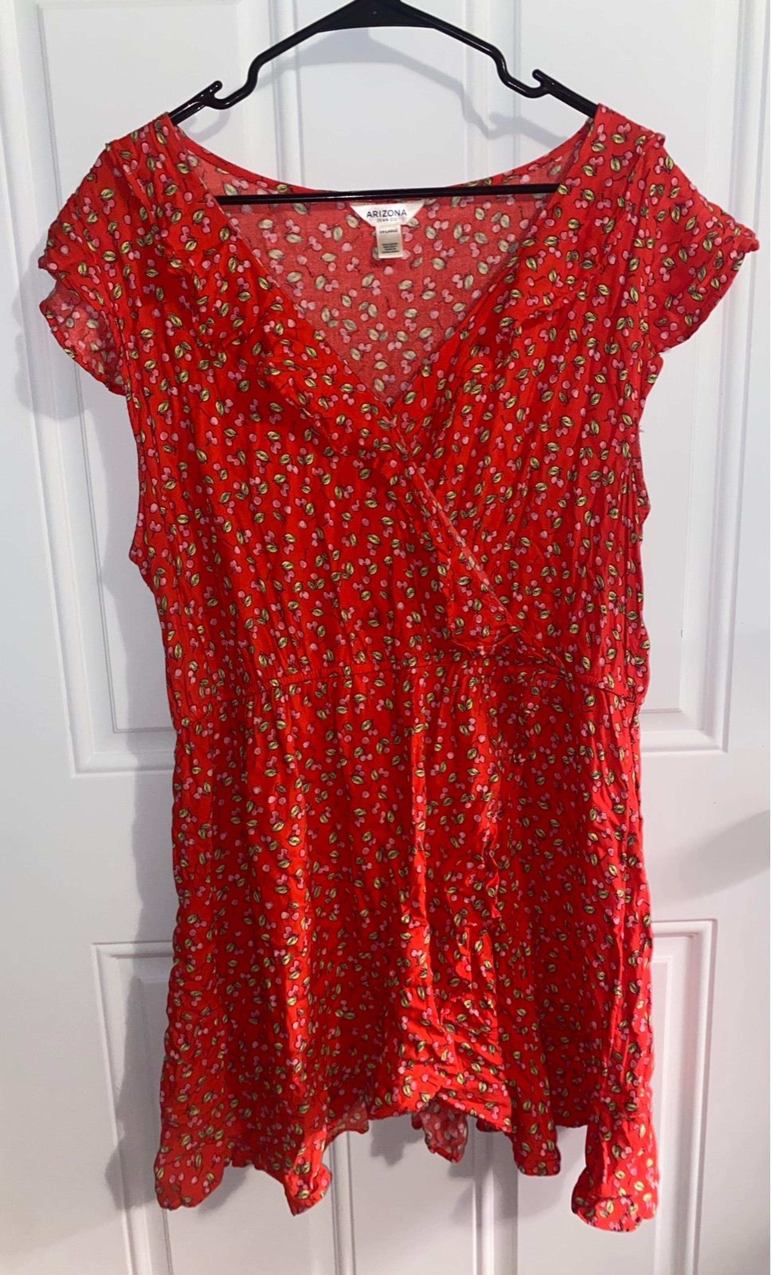 XXL Juniors Plus Arizona Dress Cherry Print