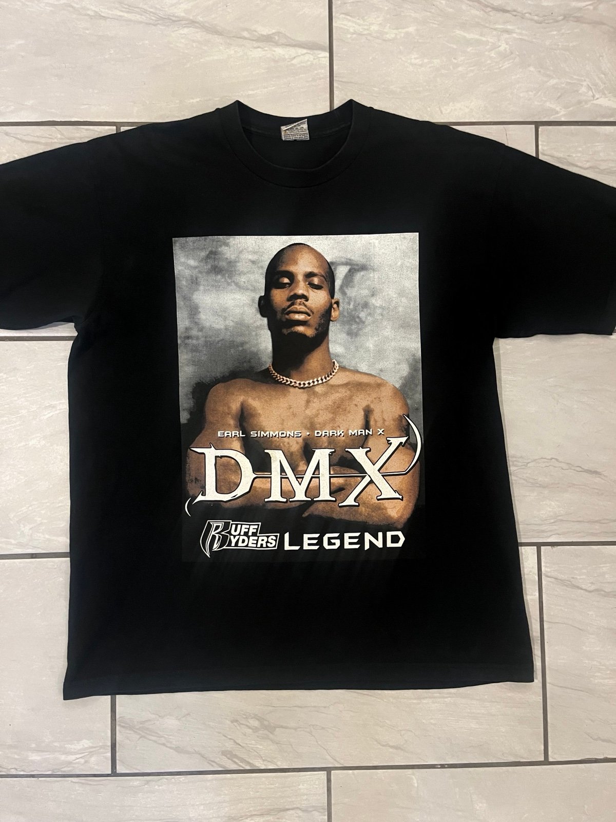 Vintage DMX Ruff Ryders Legend Shirt Mens 2XL Black Rap Tee Earl Simmons
