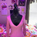 <3 Abercrombie PINK Y2K SCOOP V NECK RIBBED 3/4 SLEEVE SWEATER <3