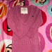 <3 Abercrombie PINK Y2K SCOOP V NECK RIBBED 3/4 SLEEVE SWEATER <3