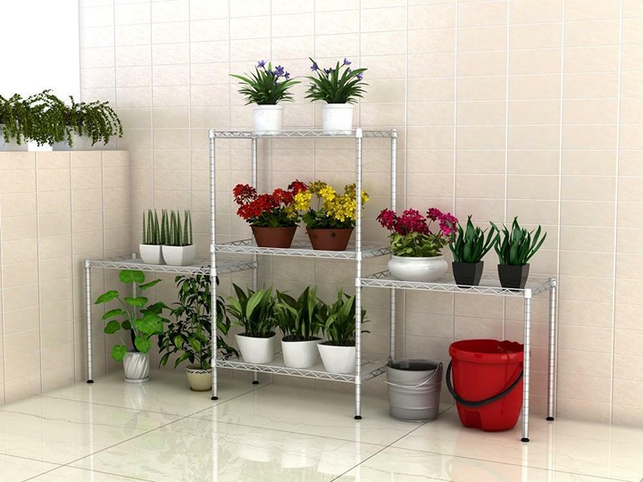 NEW 5-Tier Layer Shelf, Heavy Duty Adjustable Wire Metal Shelving Rack