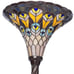 Tiffany Style Peacock Torchiere Stained Glass Floor Lamp with Bronze Twist Base