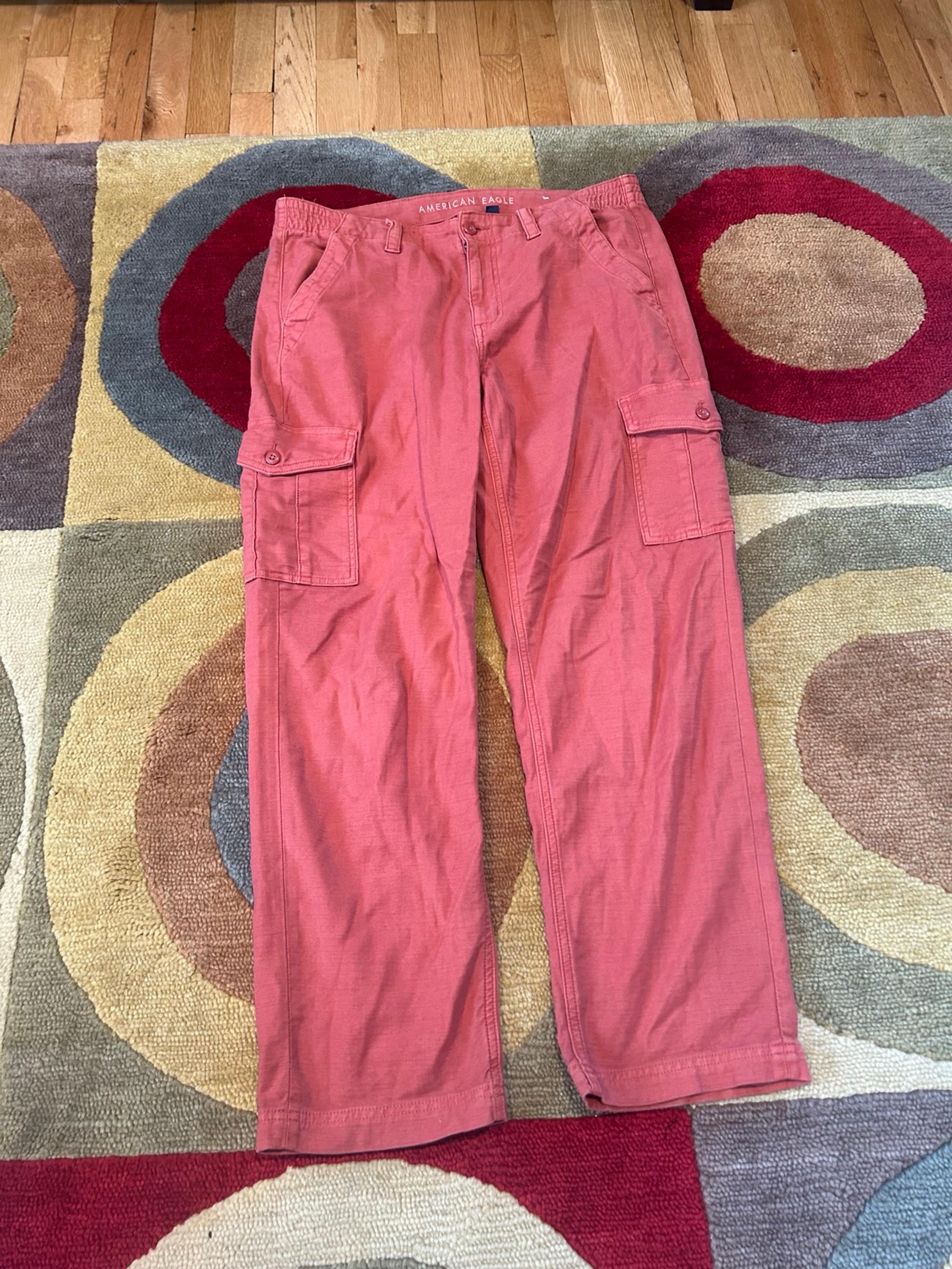 American Eagle Outfitters Burnt Orange Low Rise Cargo Pants Women’s Size 12