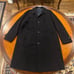 BOSS Hugo Boss Men’s Virgin Wool Blend Navy Herringbone Overcoat 40R 3-Button