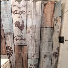 Vintage Wood Rustic Farmhouse Shower Curtain for Bathroom, 72''x72''
