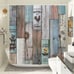 Vintage Wood Rustic Farmhouse Shower Curtain for Bathroom, 72''x72''