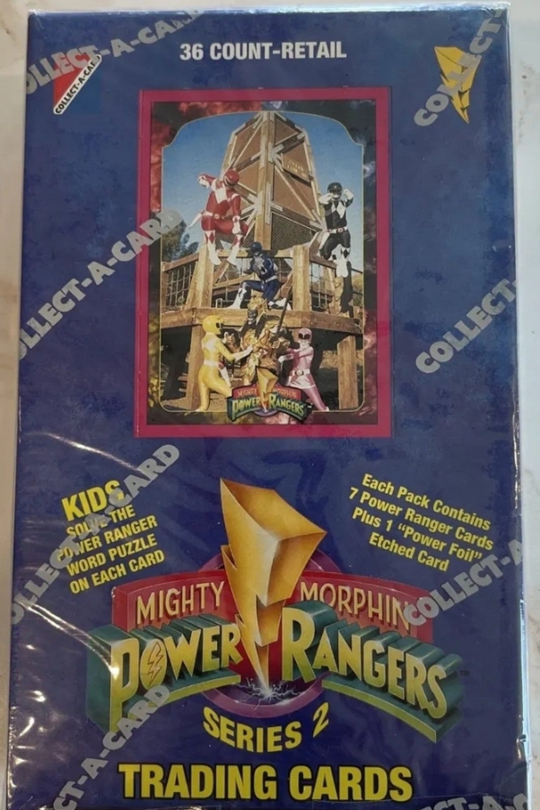 1994 Mighty Morphin Power Rangers Series 2 Trading Card Box - New/Sealed/36 Ct