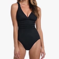 La Blanca Women's Island Goddess Multi-Strap Back Tummy Control Swimsuit NWT 12
