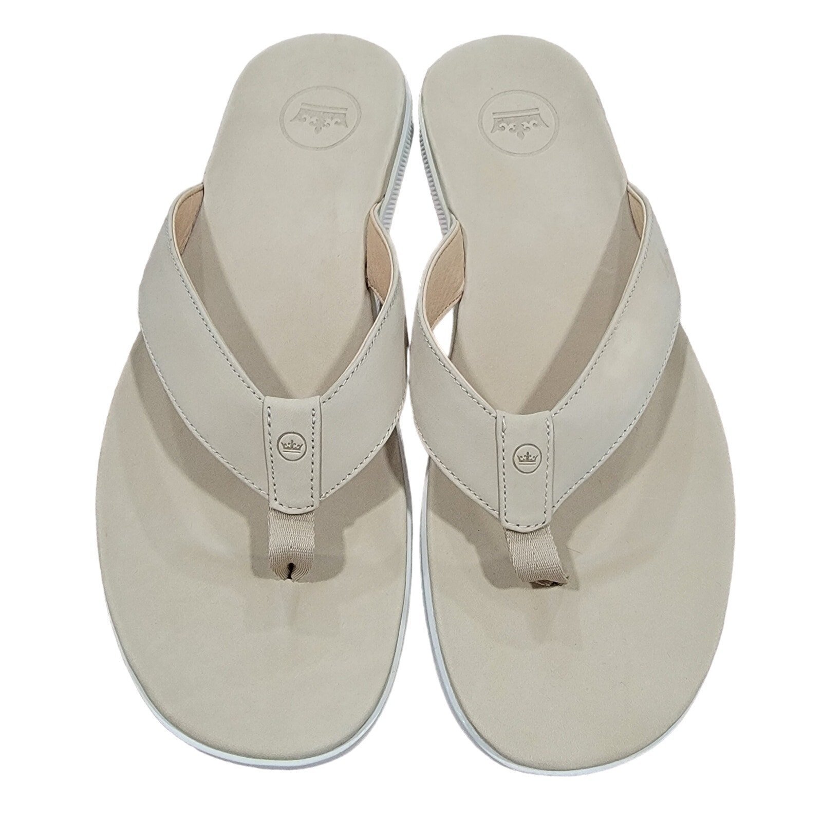 Peter Millar Men's Hyperlight Slide Flip Flop Tan Nubuck size 13 Comfort Leather