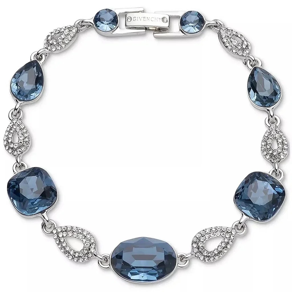 Givenchy Silver-Tone Crystal Pear-Shape Flex Bracelet