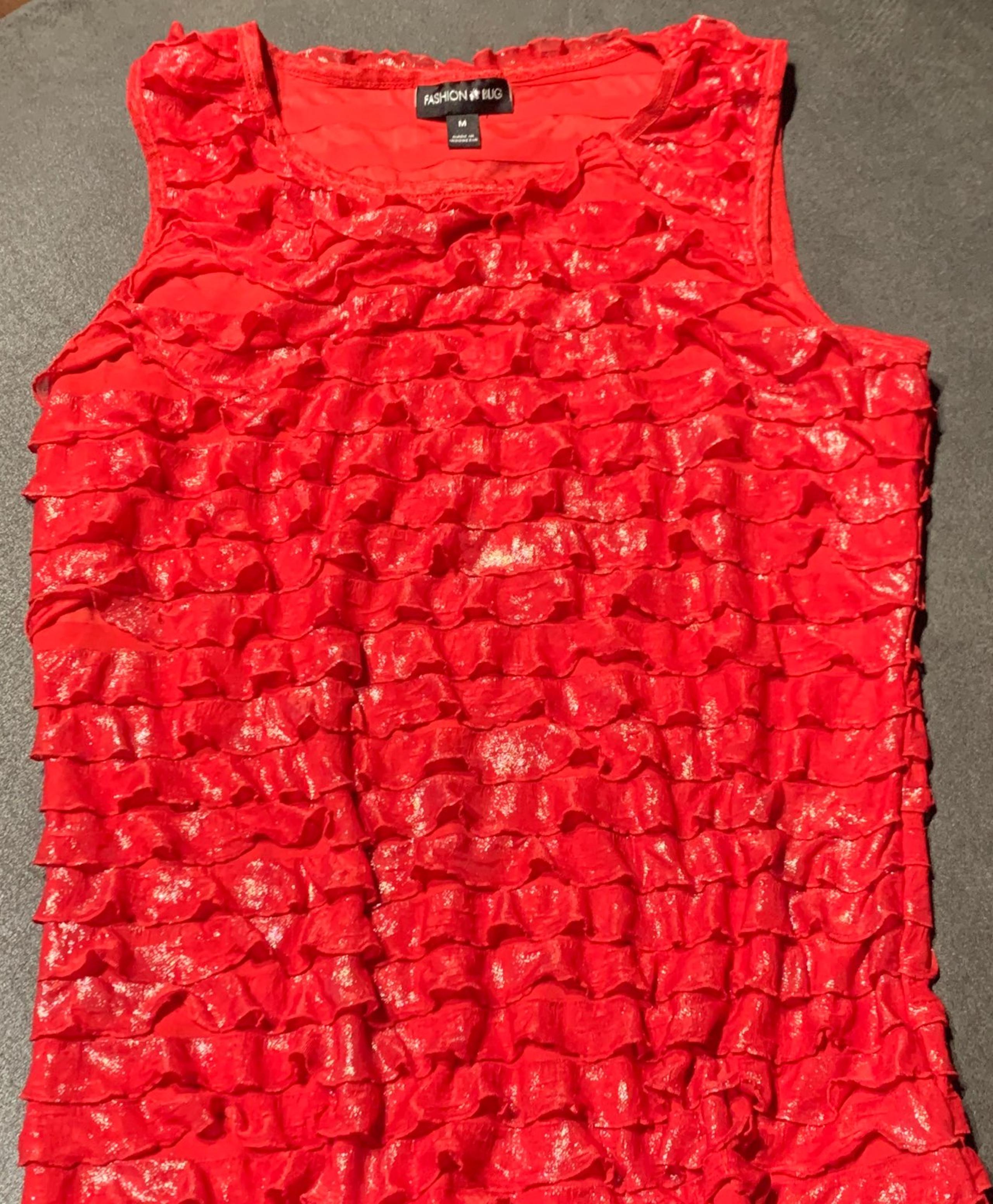 Fashion Bug M Ruffle Tank Top