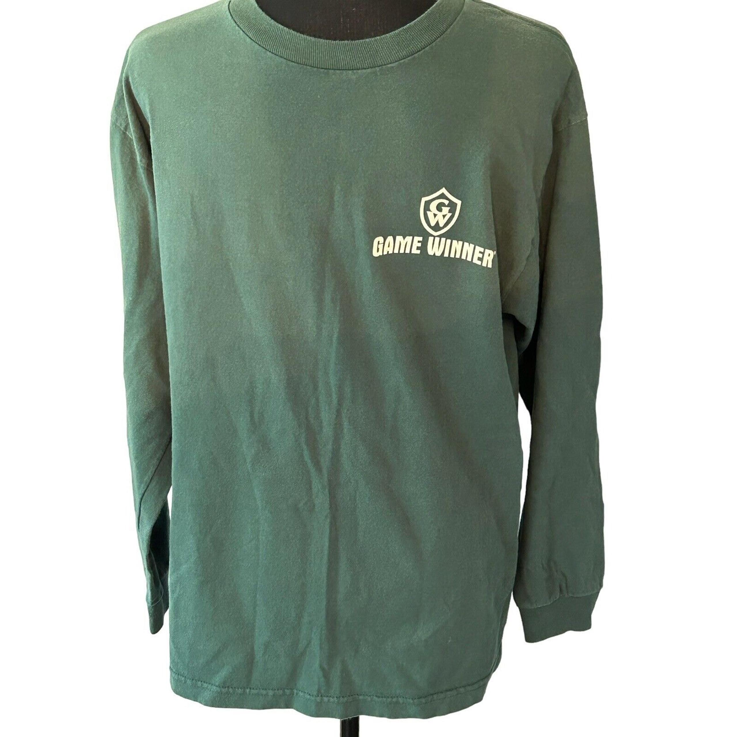 Game Winner Men's Medium Shirt Long Sleeve Camo Design On The Back