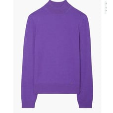 TORY BURCH knit Mock Neck Sweater color royal amethyst sz S NWT 328