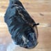 Natural Rough obsidian display piece WITH nice metal stand