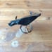 Natural Rough obsidian display piece WITH nice metal stand