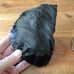 Natural Rough obsidian display piece WITH nice metal stand