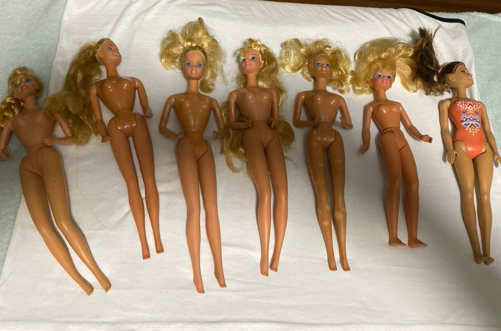 7 Barbie Dolls 1966, 1987 & 2015