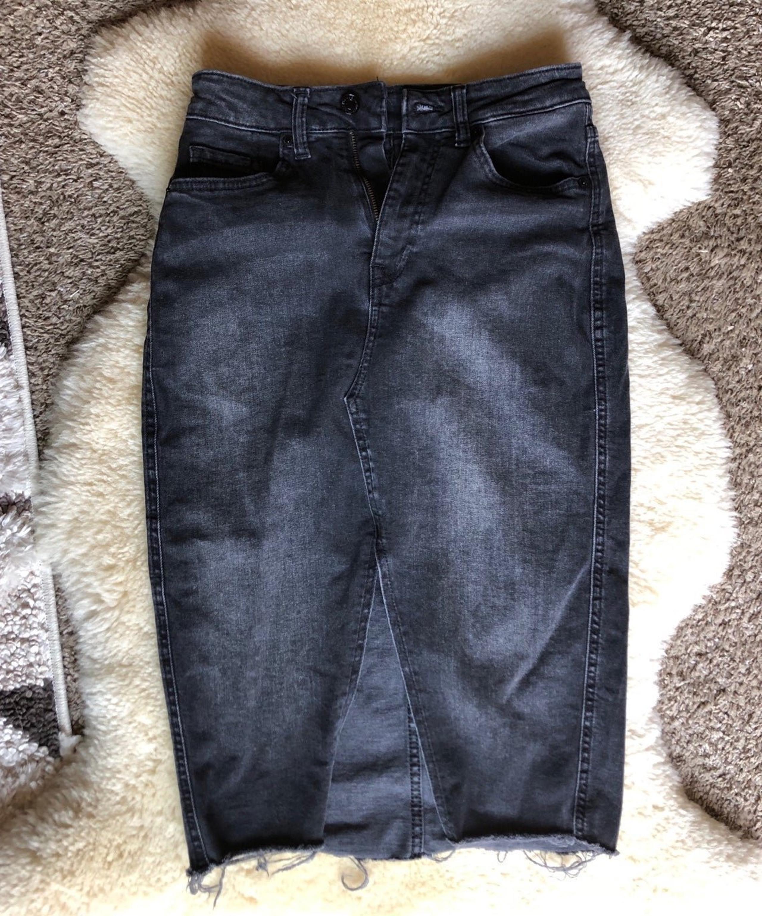 H&M Denim Midi Skirt Size 2