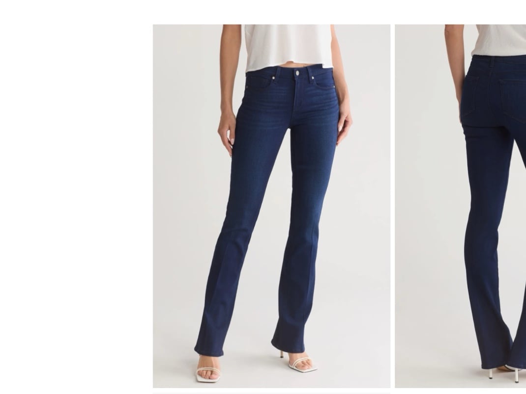 NWT Paige Dark Wash Manhattan Bootcut Mid Rise Jeans Ayleen 27 NEW 249