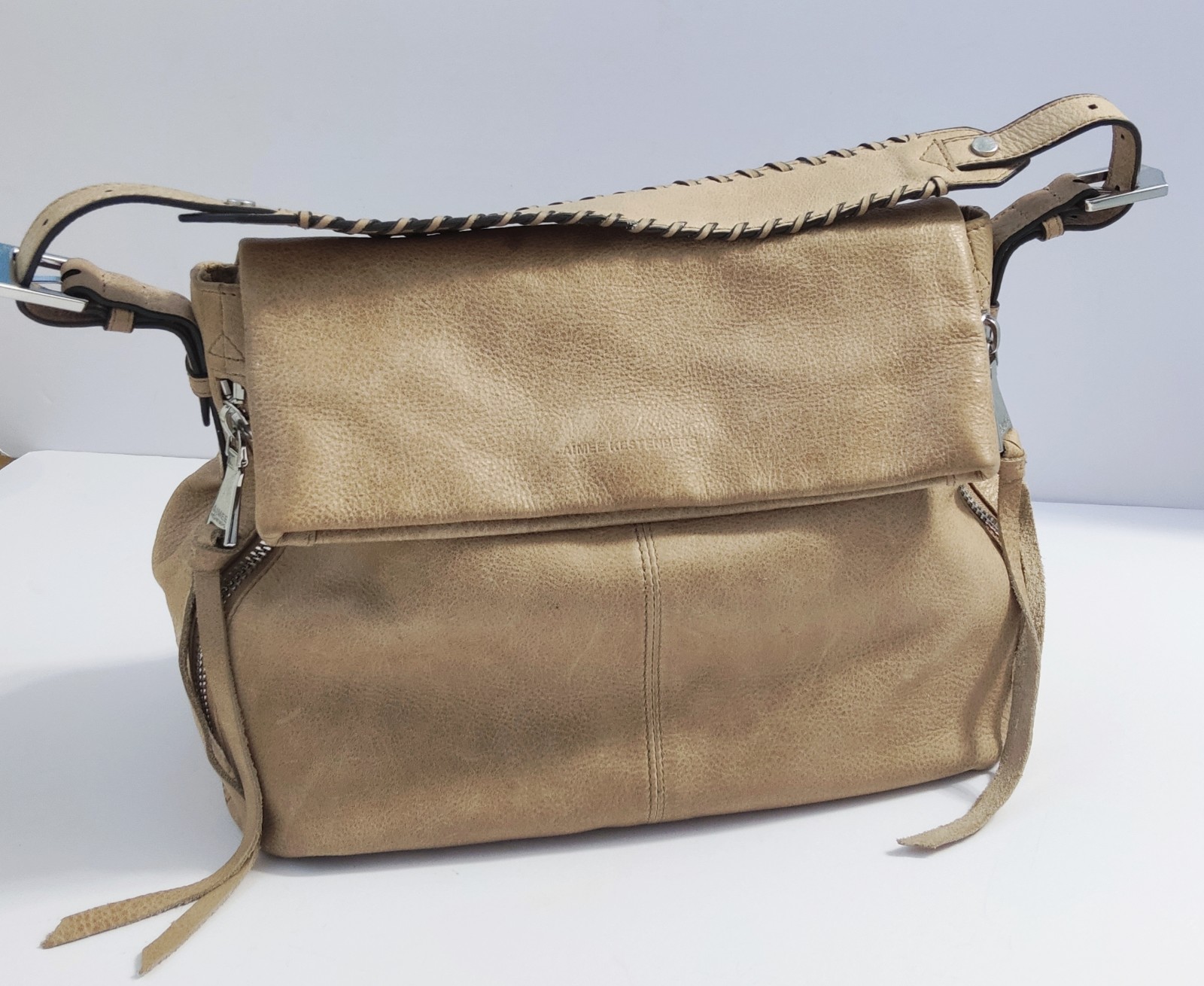 Aimee Kestenberg Tan Leather Shoulder Bag. Pre-owned.