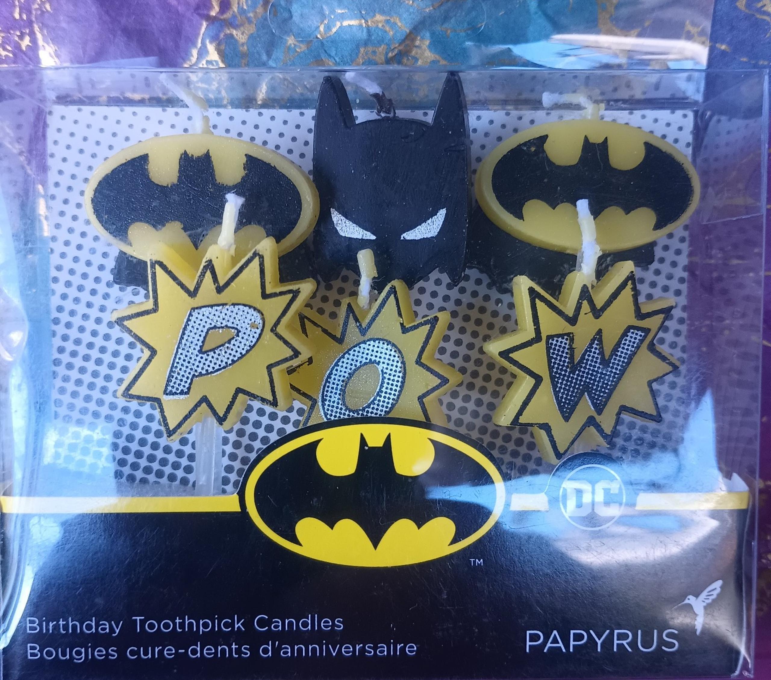 Batman Birthday Toothpick Candles