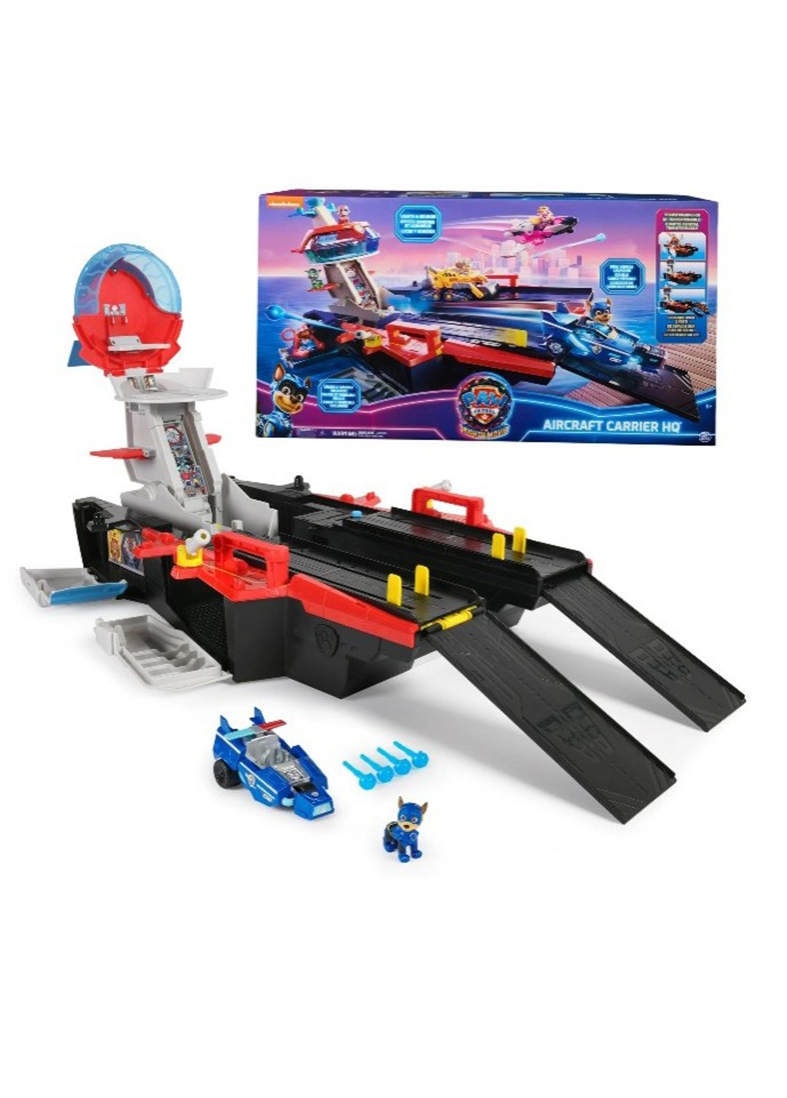 Paw Patrol Aircraft Carrier HQ Lights & Sounds Chase & Vehicle Ages 3+ Brand New