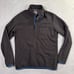 Relwen Sweater Mens Large Brown Fleece Lined Cotton Long Sleeve Quarter Zip Snap