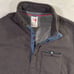 Relwen Sweater Mens Large Brown Fleece Lined Cotton Long Sleeve Quarter Zip Snap