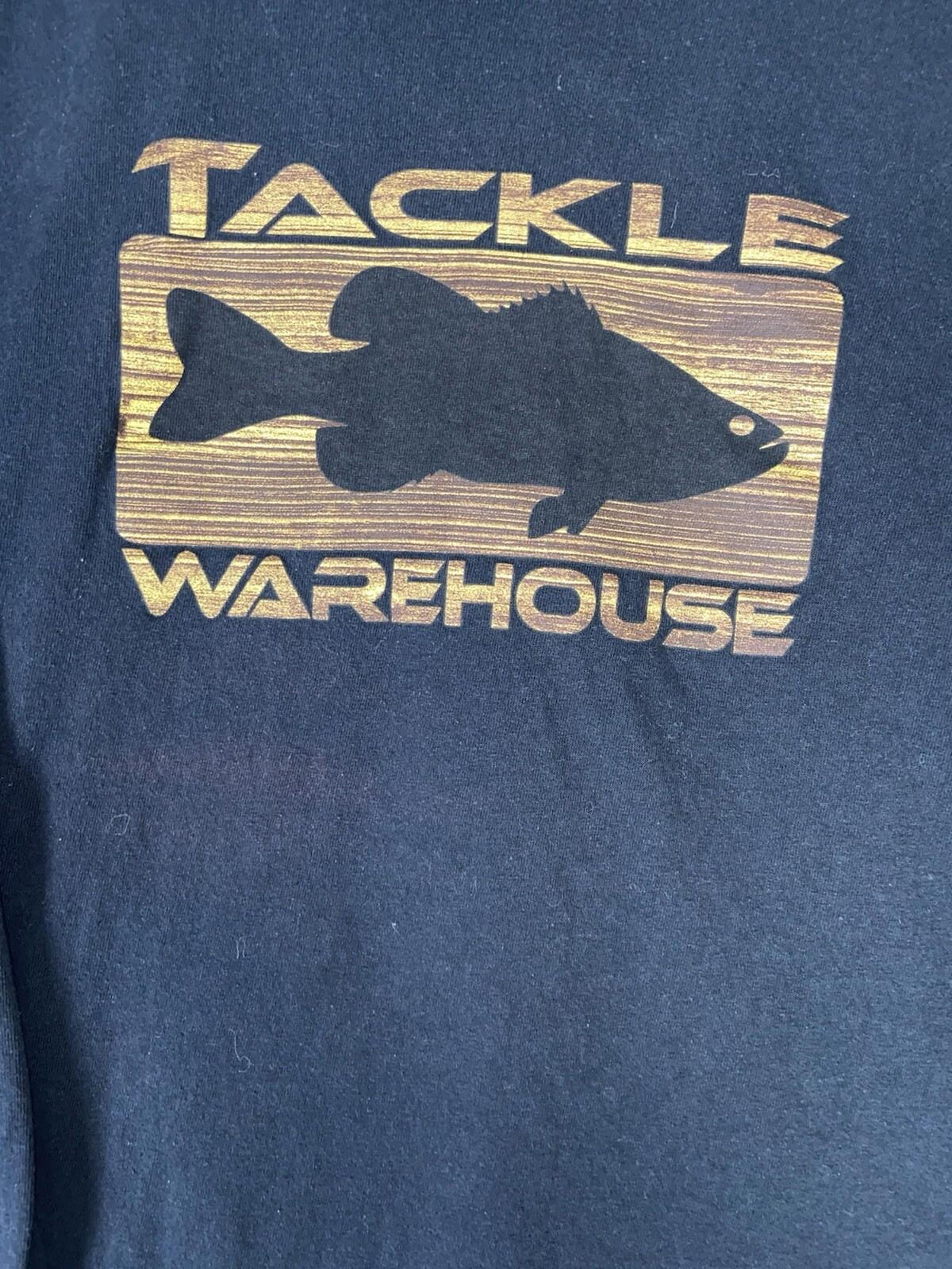 Tackle Warehouse Shirt Men Size 2XL Fishing Bass Largemouth Black Long Sleeve