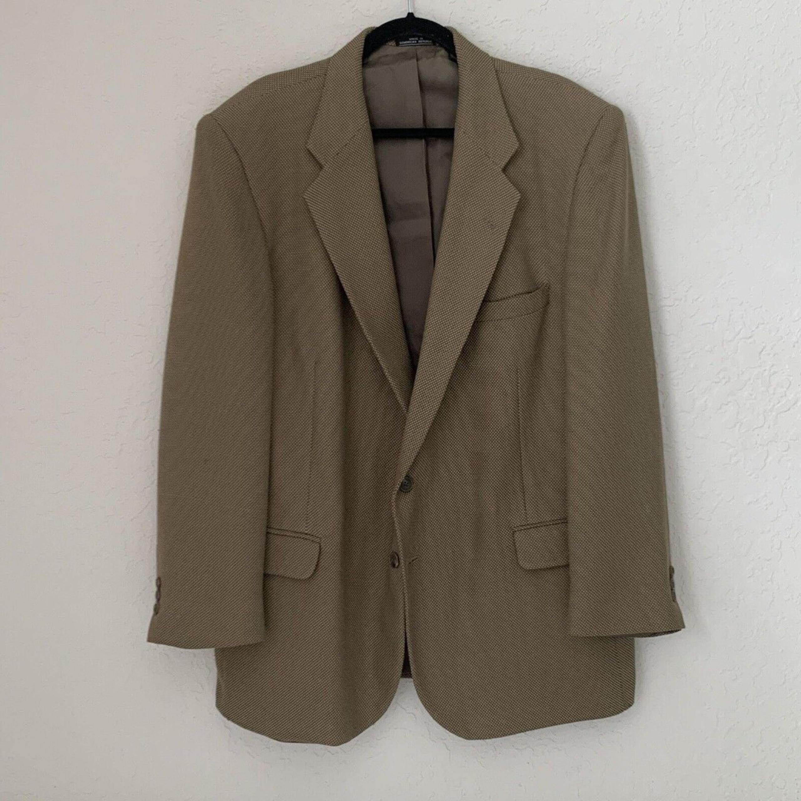 VTG Barrington Sport Coat Blazer Men 48R Brown Two Button Suit Jacket Career