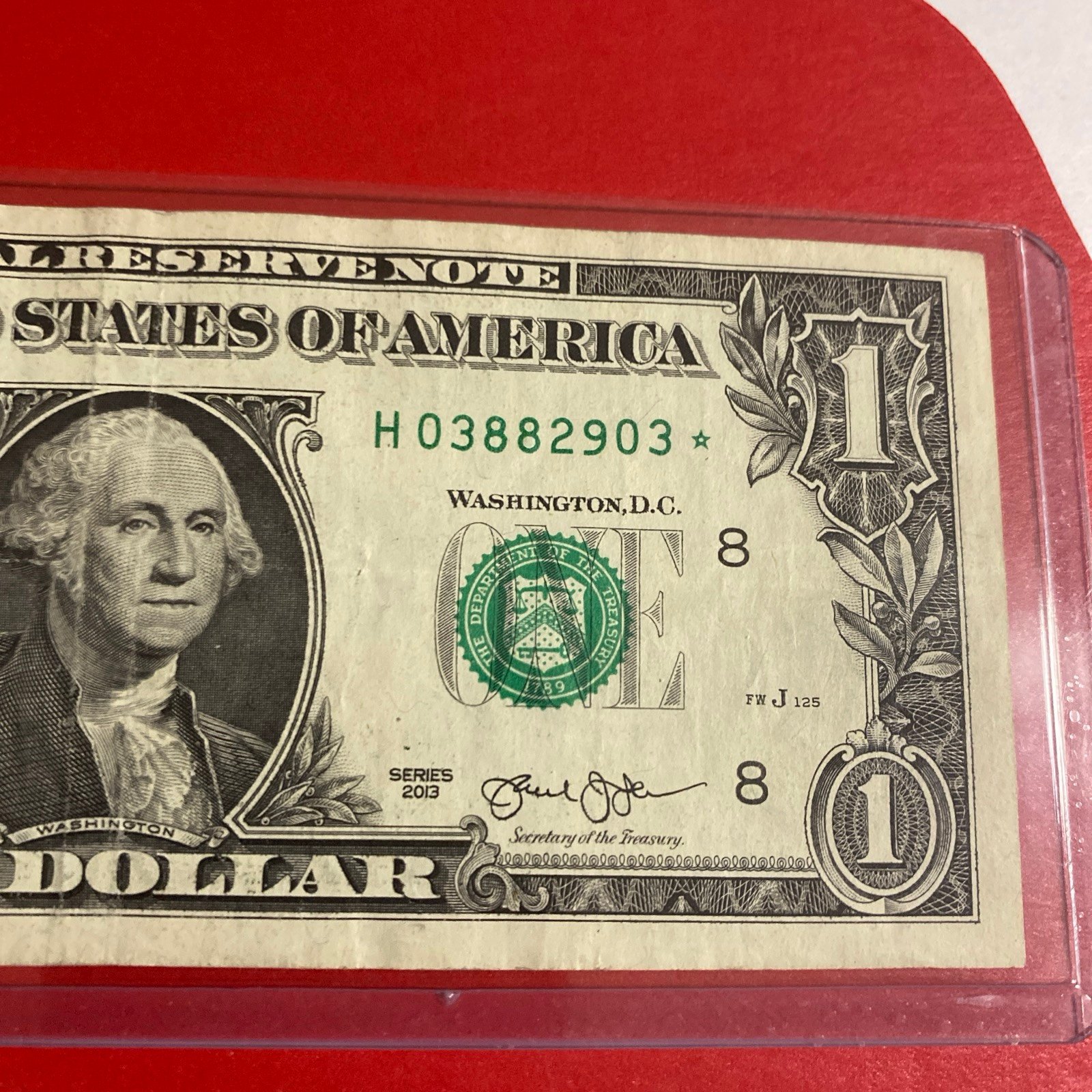 1 Dollar Bill Star Note