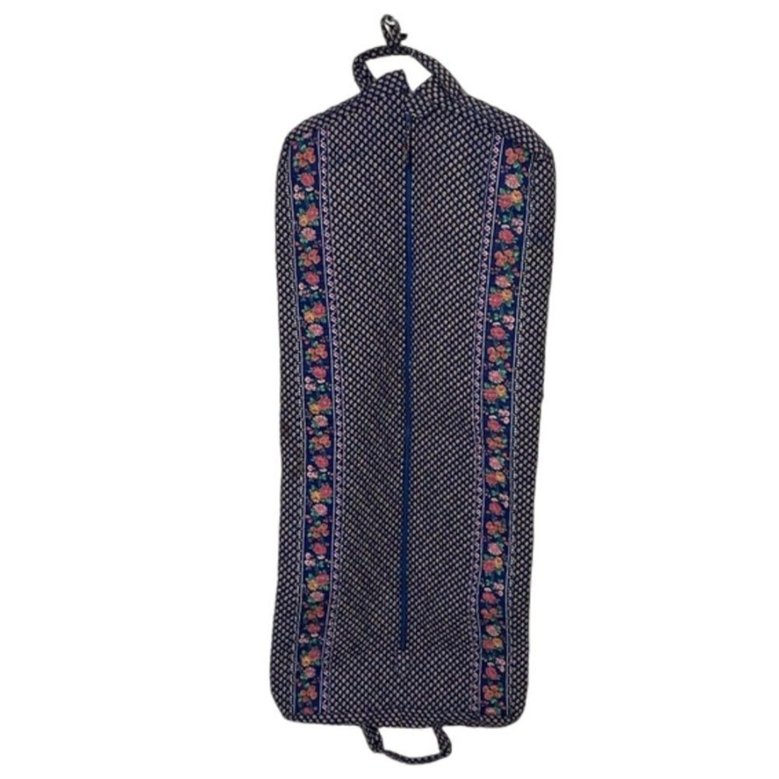Vera Bradley Vintage Blue Floral Garment Hanging Bag Retired Royal Pattern USA