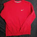 Vintage Y2K Nike Small Swoosh Crewneck Sweatshirt Red