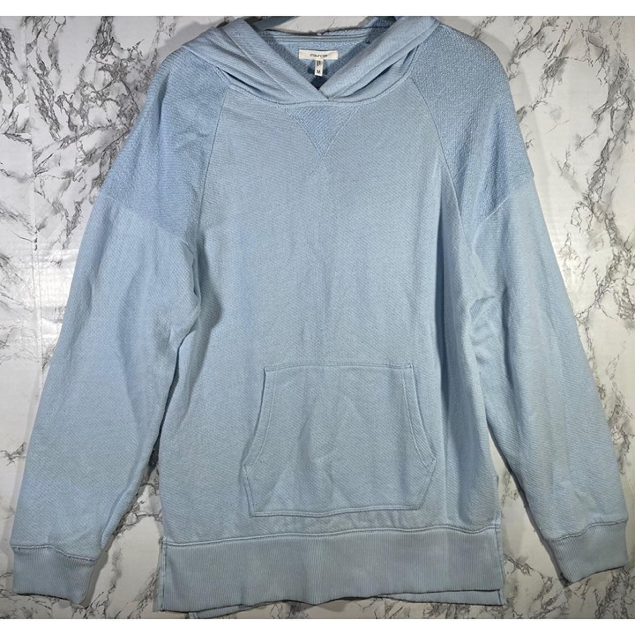 Maurices Light Blue Hoodie Sweatshirt Medium soft and light weight