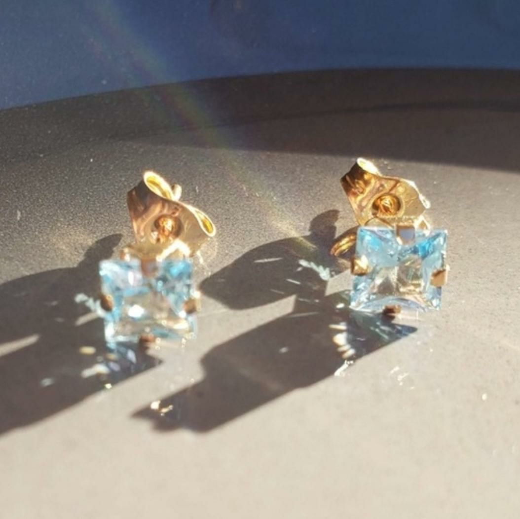 10k Gold Topaz Earrings
