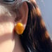Vintage butterscotch amber clip on earrings
