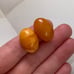 Vintage butterscotch amber clip on earrings