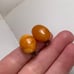 Vintage butterscotch amber clip on earrings