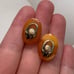 Vintage butterscotch amber clip on earrings