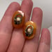 Vintage butterscotch amber clip on earrings